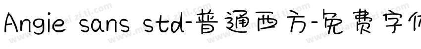 Angie sans std-普通西方字体转换